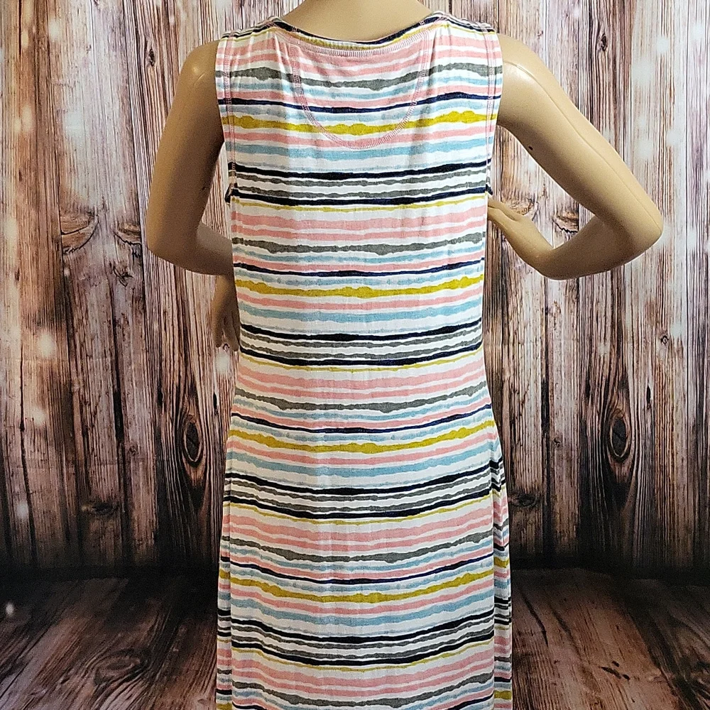 NWOT T By Talbots Women's Short-Sleeve Striped Dress Size S_11